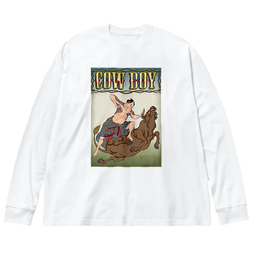 "cow boy"(武者絵) #1 ビッグシルエットロングスリーブTシャツ