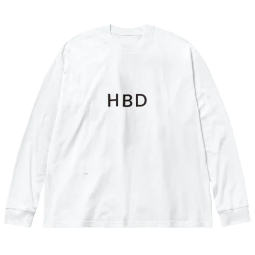 さりげないハピバ・HAPPYBIRTHDAY Big Long Sleeve T-Shirt