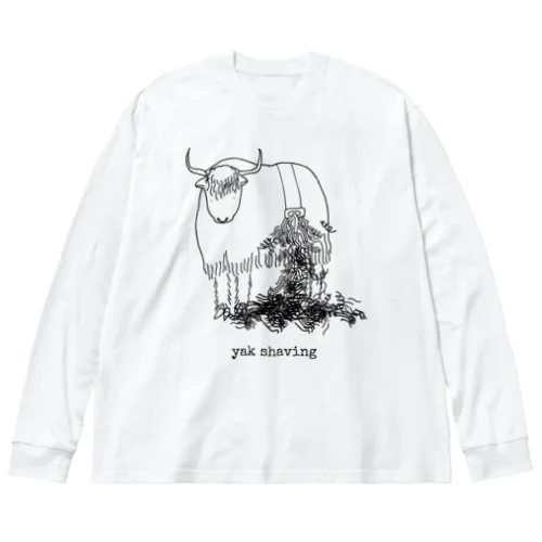 yak shaving ビッグシルエットロングスリーブTシャツ