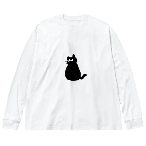 折れしっぽのくろぺい Big Long Sleeve T-Shirt