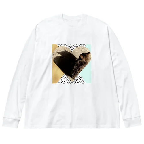 ハート猫 ❤️ キュンな猫 Big Long Sleeve T-Shirt