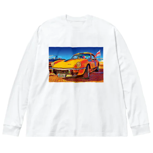 黄色のトライアンフGT6mk3 Big Long Sleeve T-Shirt