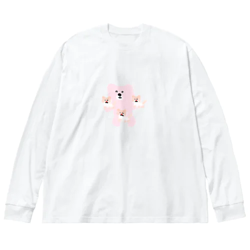 クマさんとネコちゃんと一緒 Big Long Sleeve T-Shirt