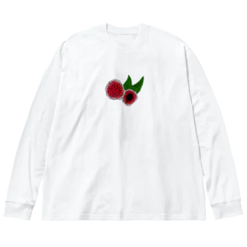 「   raspberry⁇⁇"no"   」 ビッグシルエットロングスリーブTシャツ