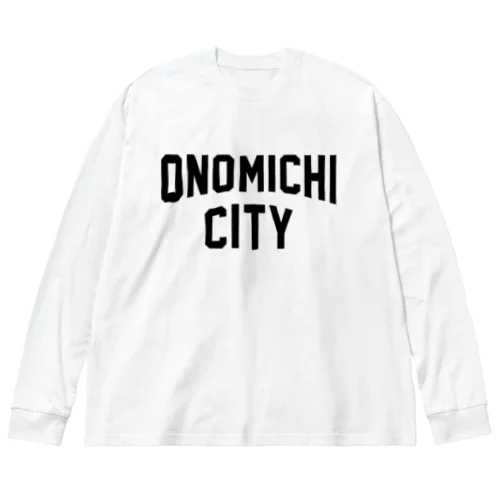 尾道市 ONOMICHI CITY ロゴブラック ビッグシルエットロングスリーブTシャツ
