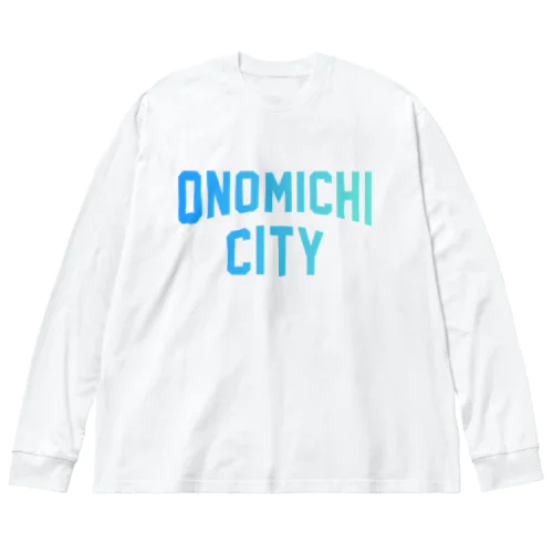 尾道市 ONOMICHI CITY ロゴブルー ビッグシルエットロングスリーブTシャツ