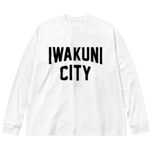 岩国市 IWAKUNI CITY　ロゴブラック ビッグシルエットロングスリーブTシャツ