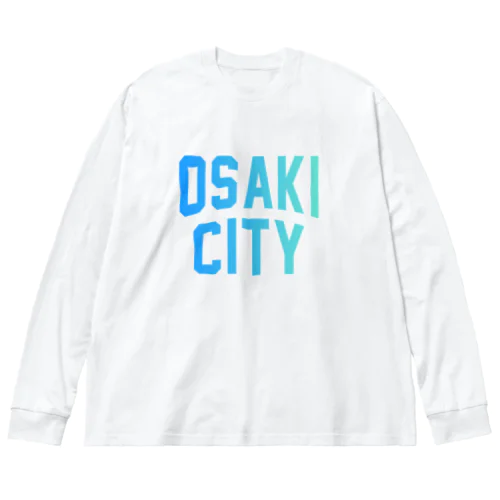 大崎市 OSAKI CITY　ロゴブルー ビッグシルエットロングスリーブTシャツ