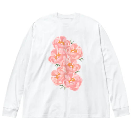 シャクヤクの花束 ビッグシルエットロングスリーブTシャツ