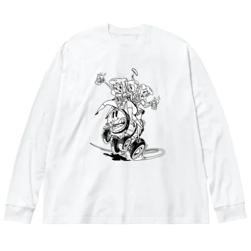 "WHITE MUSTACHE CLUB"(タイトルなし) Big Long Sleeve T-Shirt