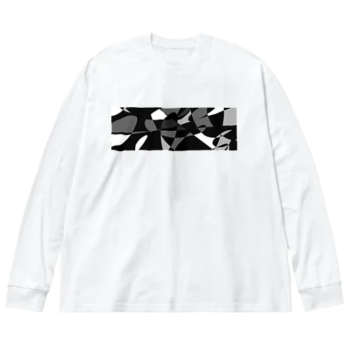 モノクロ自由形 Big Long Sleeve T-Shirt