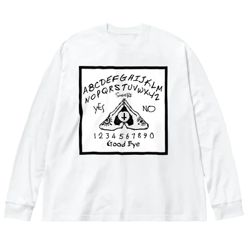 ウィジャボード　Ouija　白 ビッグシルエットロングスリーブTシャツ