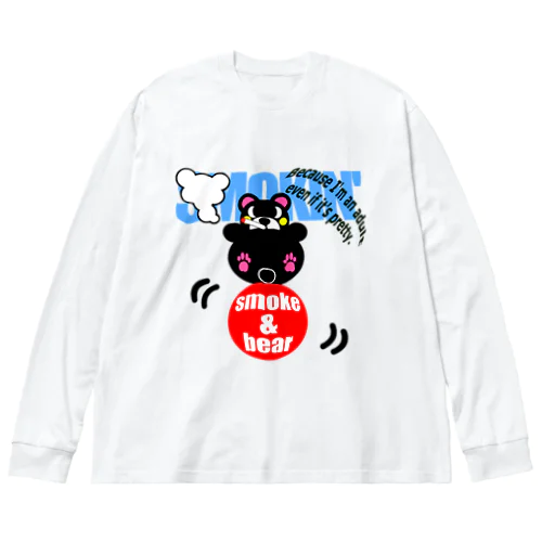ゆらゆらモクモックマA 루즈핏 롱 슬리브 티셔츠