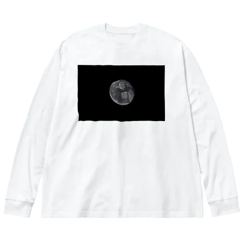 moon face tee ビッグシルエットロングスリーブTシャツ