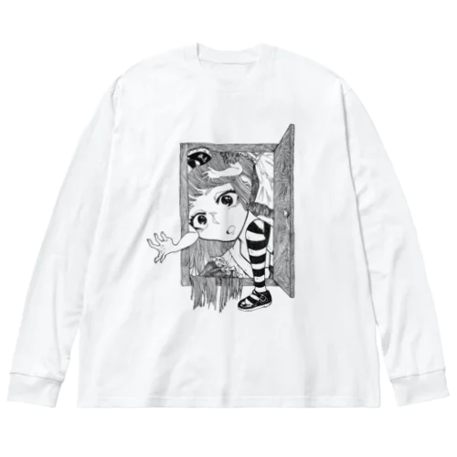 ここから出たい ビッグシルエットロングスリーブTシャツ