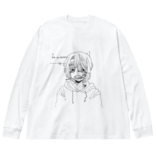 delete.papa ビッグシルエットロングスリーブTシャツ