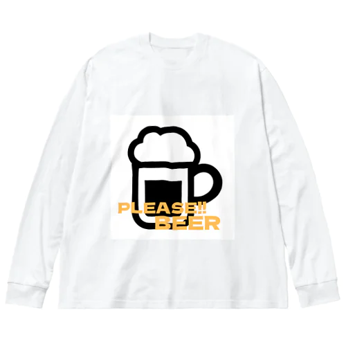 Pleaseシリーズ「BEER」 ビッグシルエットロングスリーブTシャツ