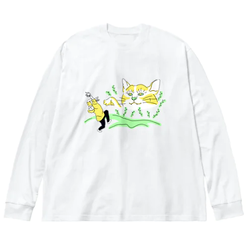 バケネコ ビッグシルエットロングスリーブTシャツ