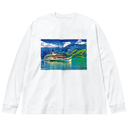 スイス ルツェルン湖の汽船 Big Long Sleeve T-Shirt