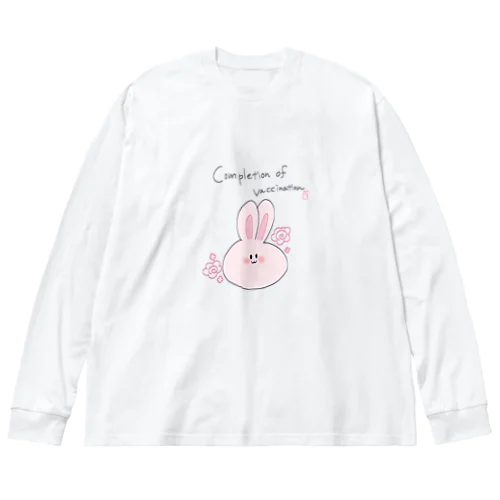 usamochi@complete of vaccination ビッグシルエットロングスリーブTシャツ