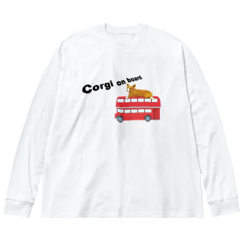 コーギー　ロンドンバス ビッグシルエットロングスリーブTシャツ