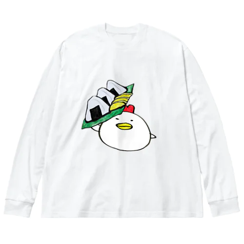 にわとりとおにぎりたくわん Big Long Sleeve T-Shirt