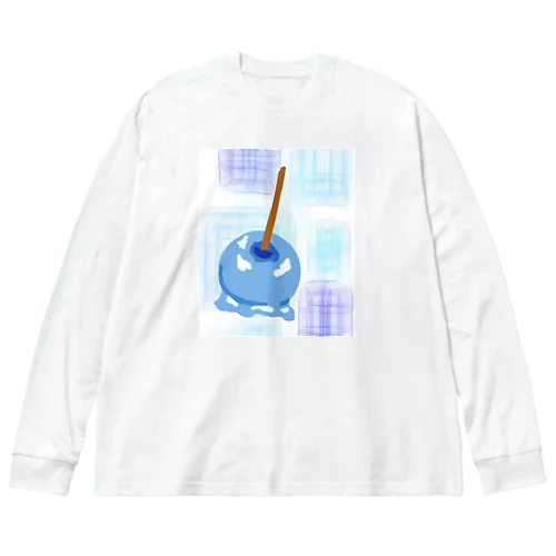 青いリンゴ飴 ビッグシルエットロングスリーブTシャツ