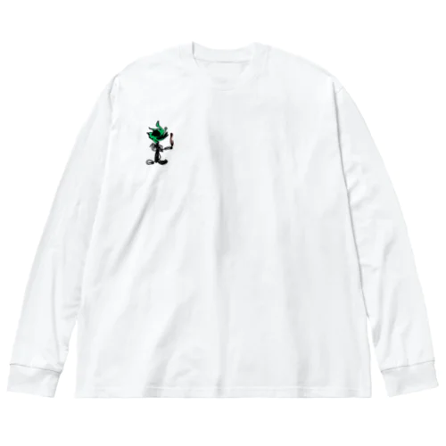 緑 ビッグシルエットロングスリーブTシャツ