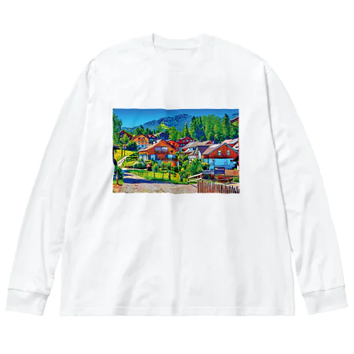 オーストリア シュヴァルツェンベルクの街並み Big Long Sleeve T-Shirt