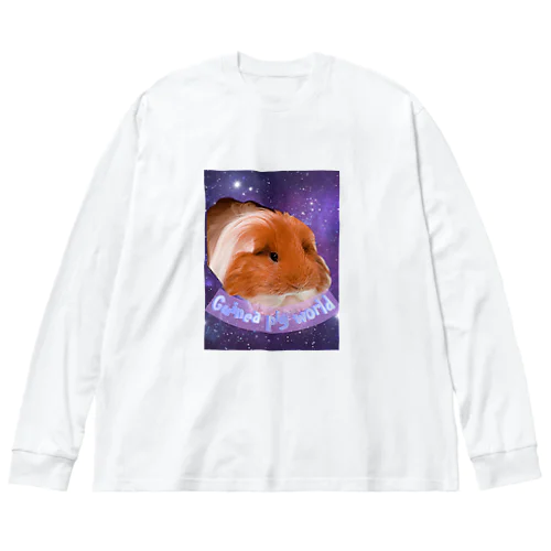 宇宙モルモット 루즈핏 롱 슬리브 티셔츠