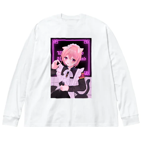 猫耳 サブカル メイド 男の子 Big Long Sleeve T-Shirt