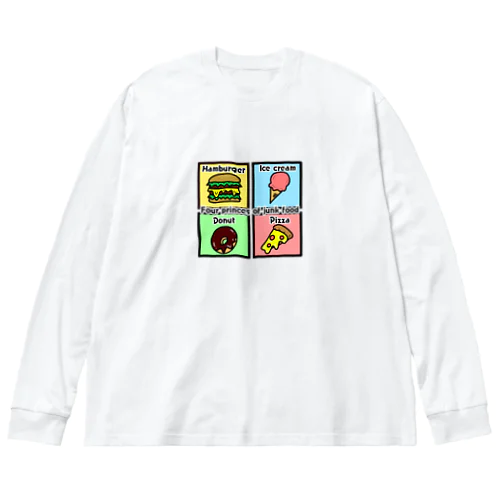 Four princes of junk food  ビッグシルエットロングスリーブTシャツ