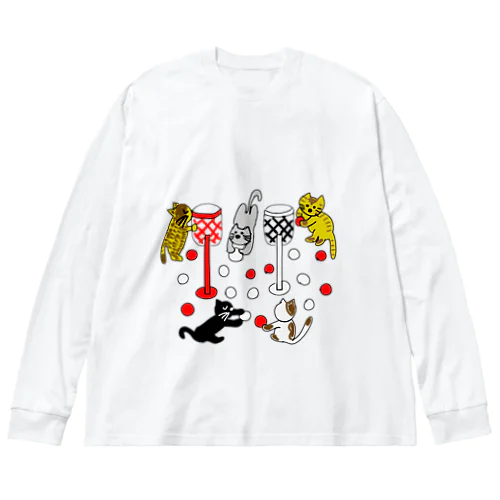 ねこ猫運動会（玉入れ） Big Long Sleeve T-Shirt