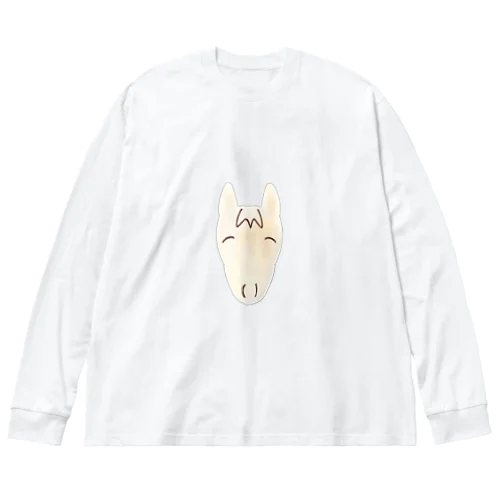 うまパン　白コッペ＊白毛 Big Long Sleeve T-Shirt