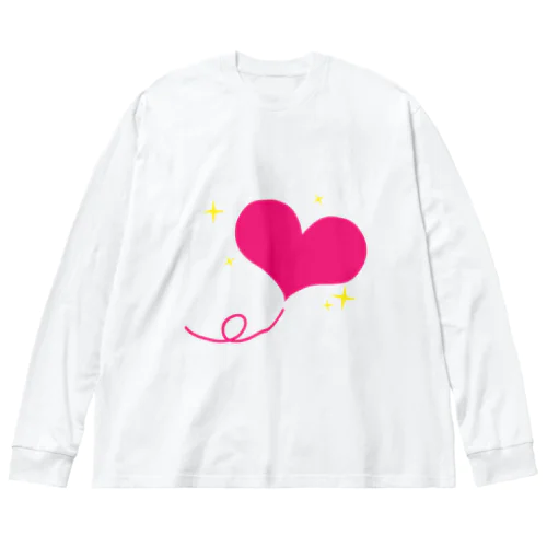 かわいいハートキラキラ Big Long Sleeve T-Shirt