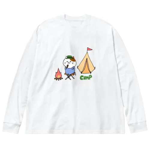 キャンプねこさん(帽子あり) Big Long Sleeve T-Shirt