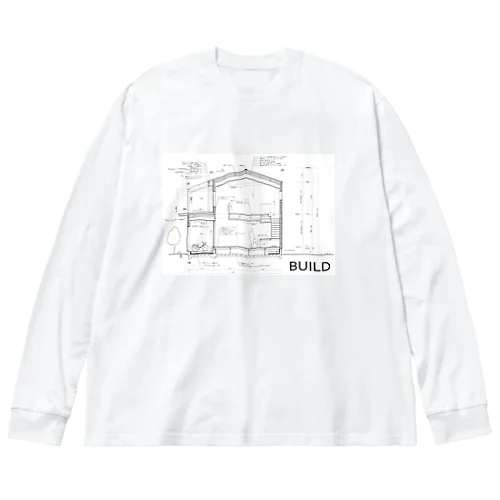 断面図 ビッグシルエットロングスリーブTシャツ