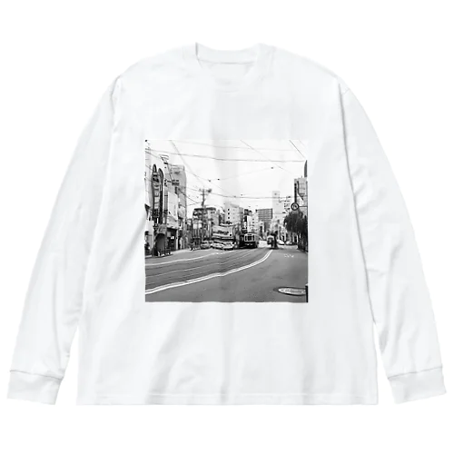 CITYプリントTシャツ ビッグシルエットロングスリーブTシャツ