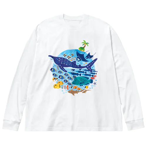 暖かい海の魚たち ビッグシルエットロングスリーブTシャツ