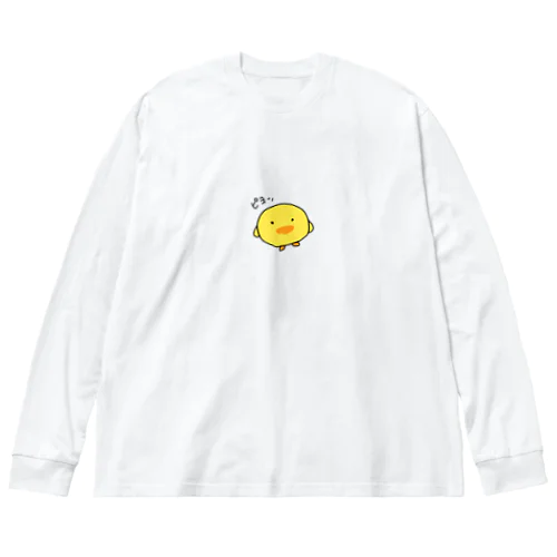 ぴよまるくん 루즈핏 롱 슬리브 티셔츠
