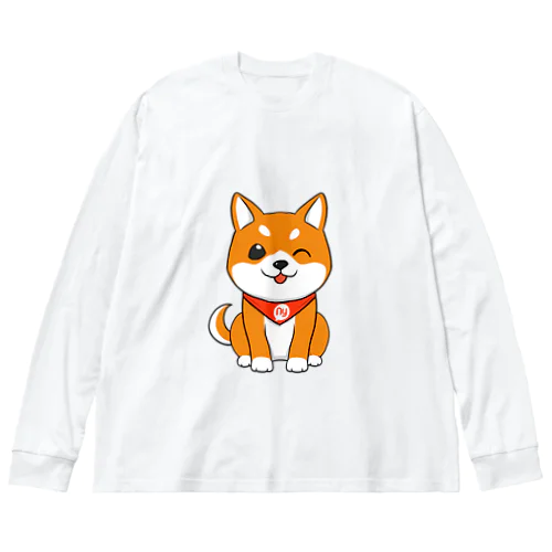 柴犬ウィンク ビッグシルエットロングスリーブTシャツ