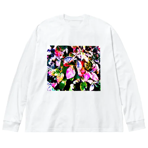 秋冷えに　赤 Big Long Sleeve T-Shirt