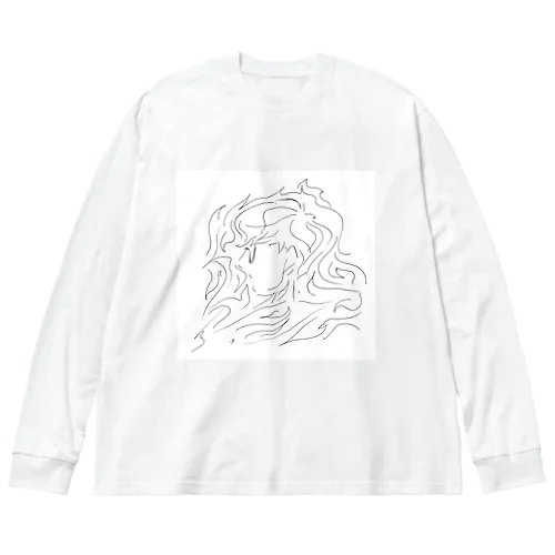 抽象　メガネの人 Big Long Sleeve T-Shirt