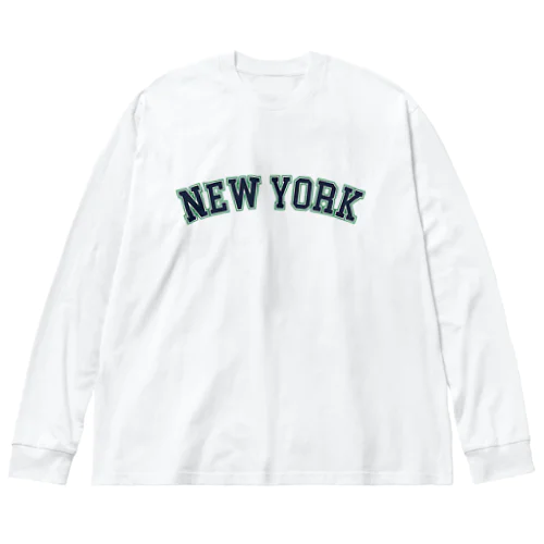 NEW YORKロゴプリント ビッグシルエットロングスリーブTシャツ