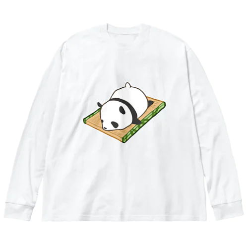 畳でゴロゴロを満喫するパンダ ビッグシルエットロングスリーブTシャツ