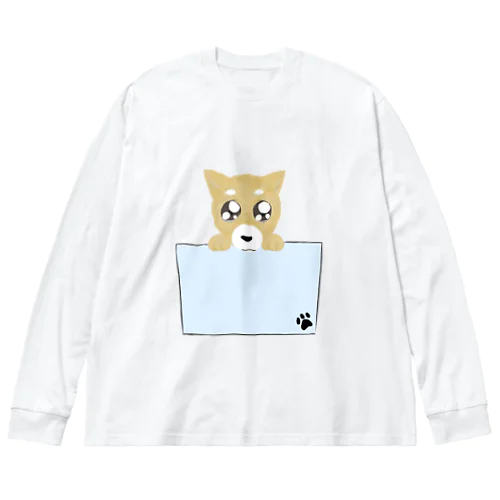 ポケットわんこ ビッグシルエットロングスリーブTシャツ