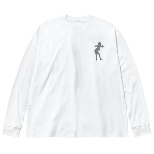 ウルトラガール　グレーロゴシリーズ Big Long Sleeve T-Shirt