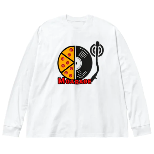 MGarage used clothing ピザとレコード🍕 Big Long Sleeve T-Shirt