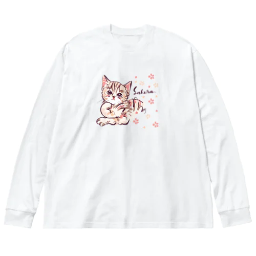 ●仔猫の桜ちゃん Big Long Sleeve T-Shirt