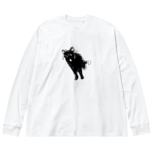 臆病な猫 Big Long Sleeve T-Shirt